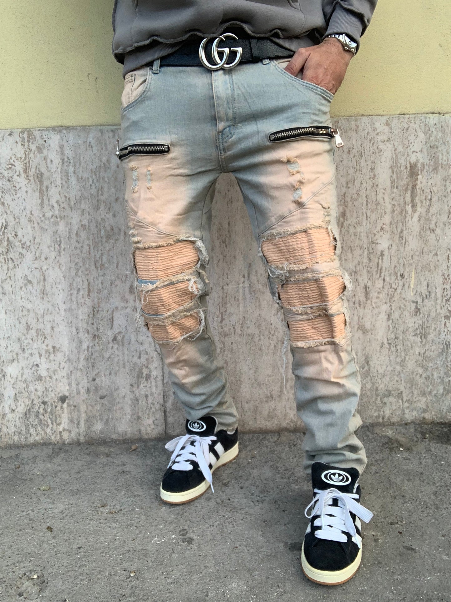 Biker Mood balmain destroy sabbiato