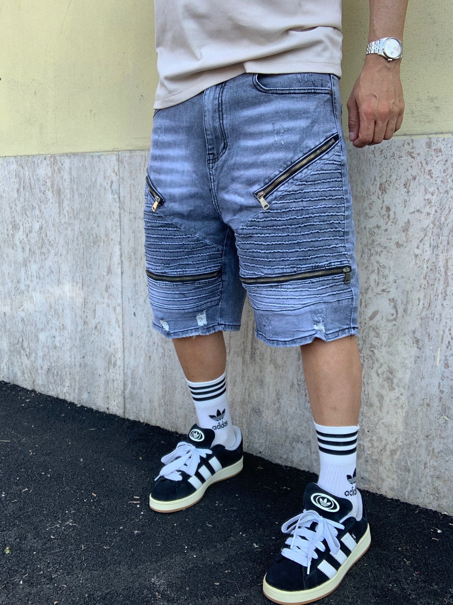 Biker short Grey Mood dnc zip
