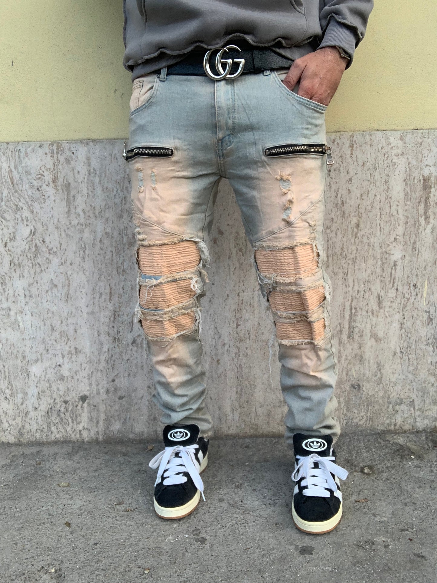 Biker Mood balmain destroy sabbiato