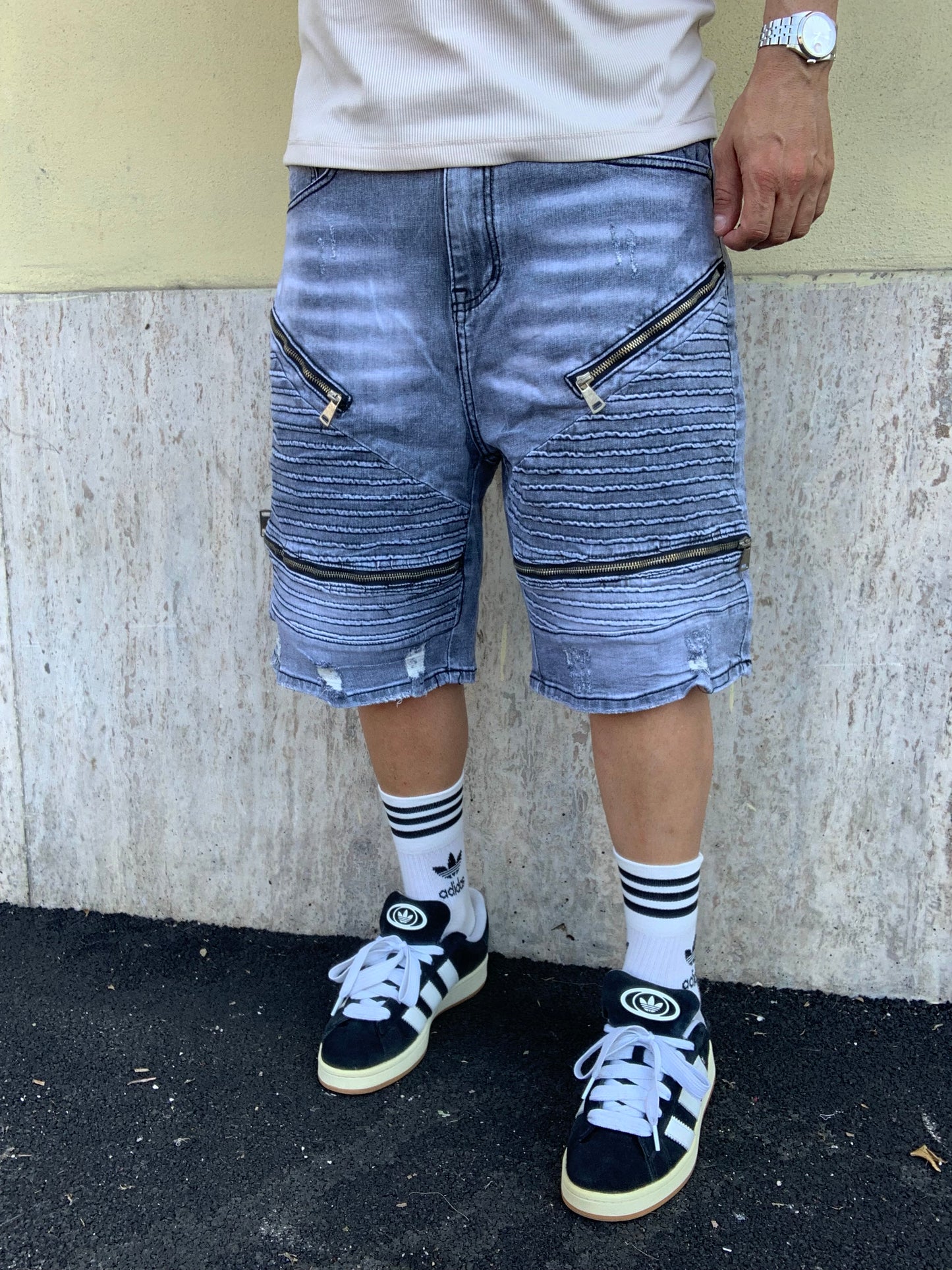 Biker short Grey Mood dnc zip