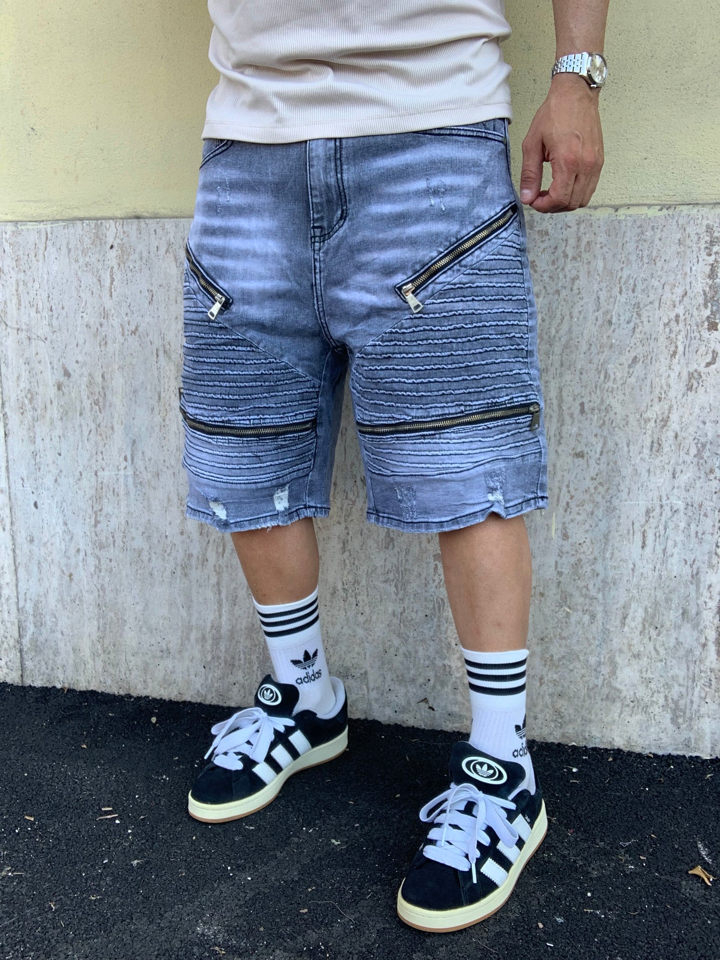 Biker short Grey Mood dnc zip