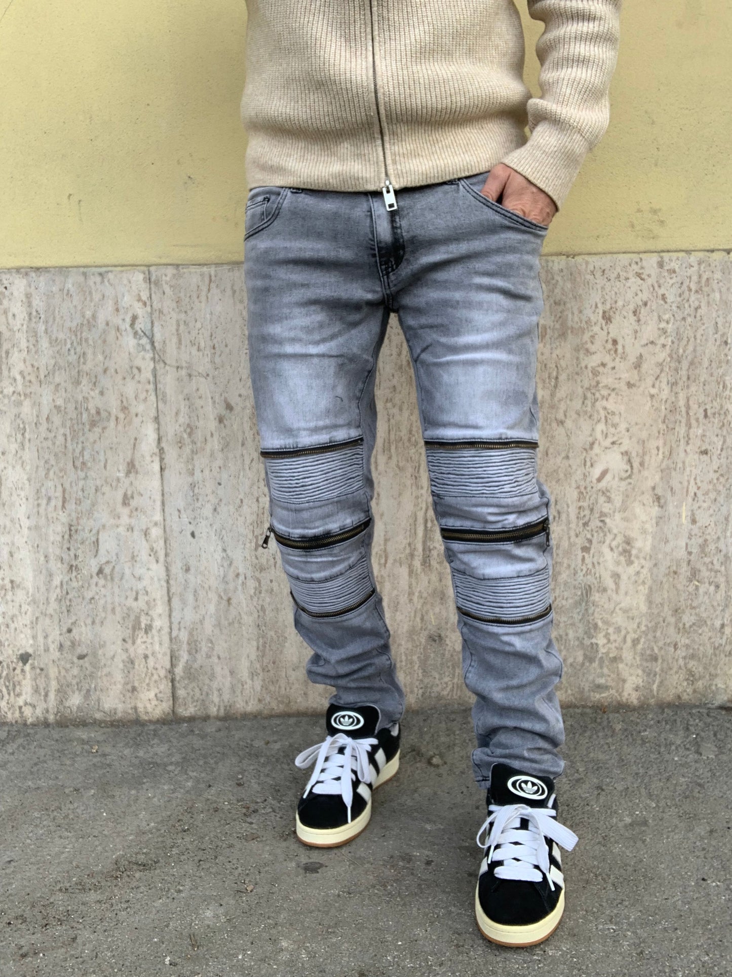 Biker Mood dnc 3 zip Grey