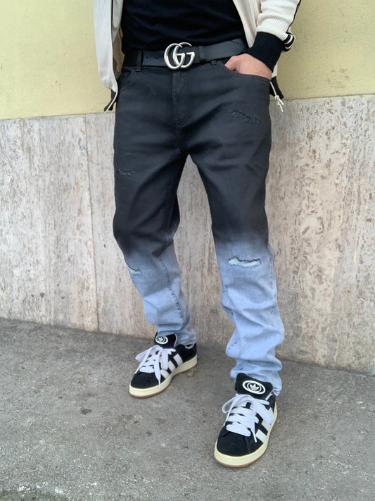 Baggy wash Black light blue