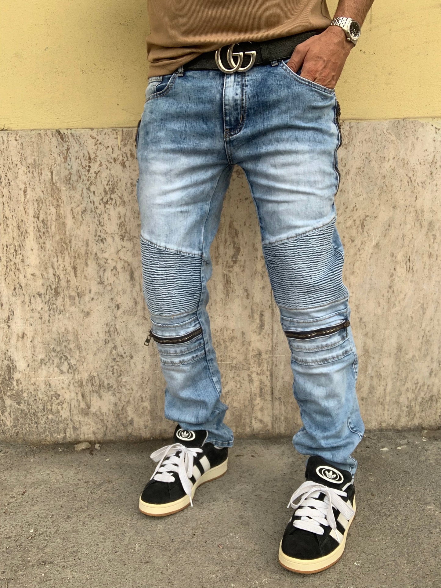 Biker Mood balmain light blue wash