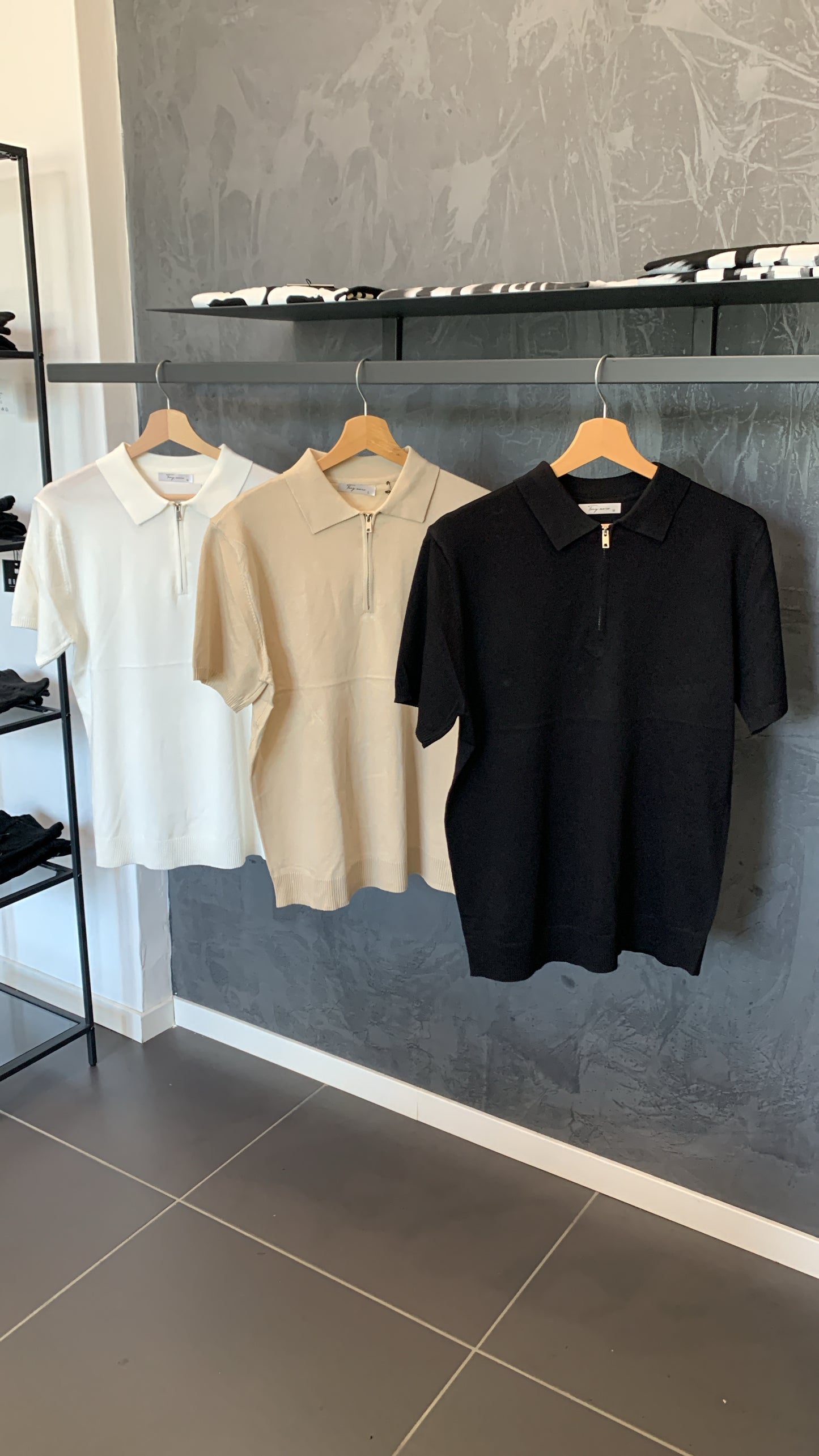 Polo in filo zip