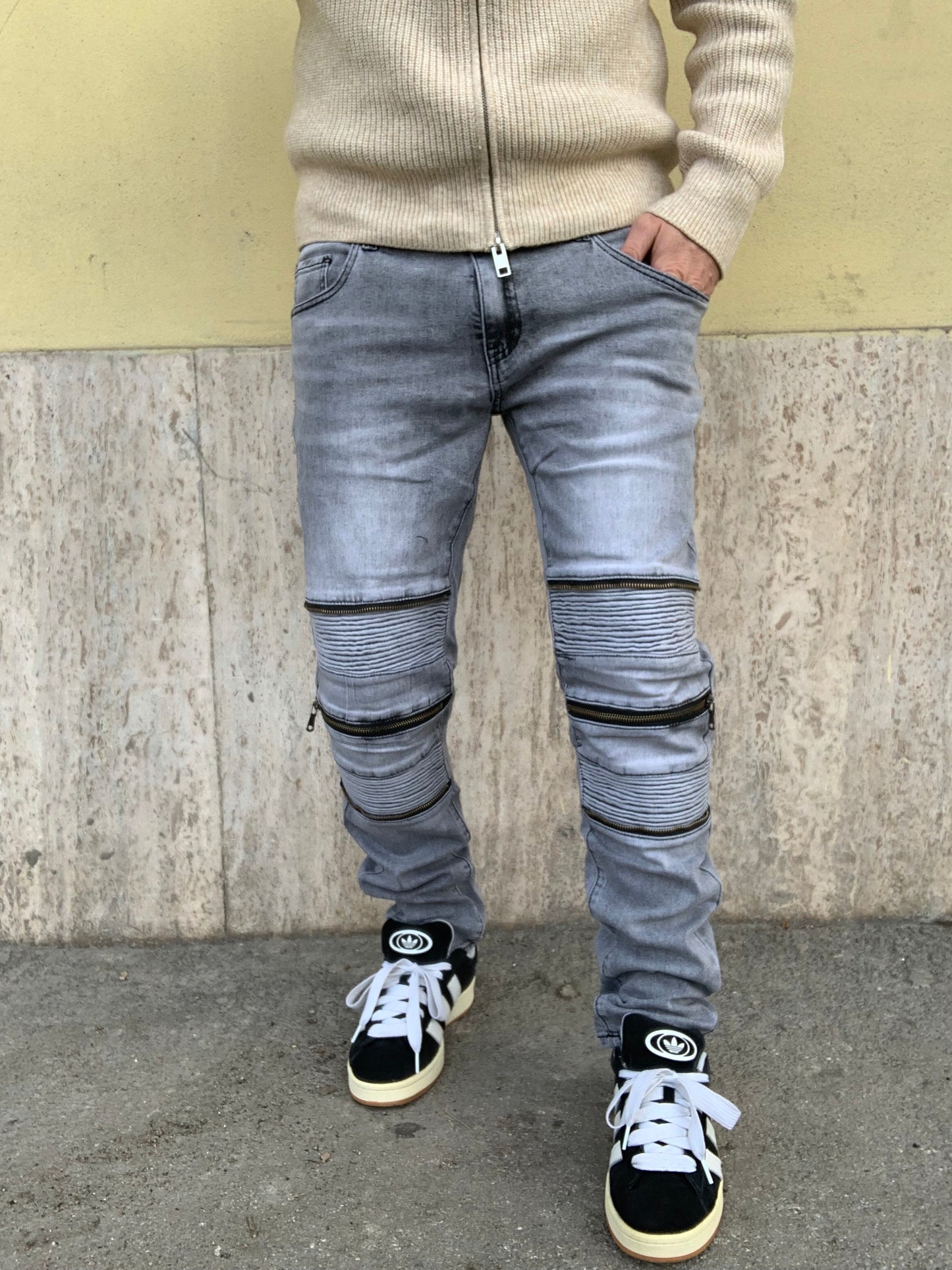 Biker Mood dnc 3 zip Grey