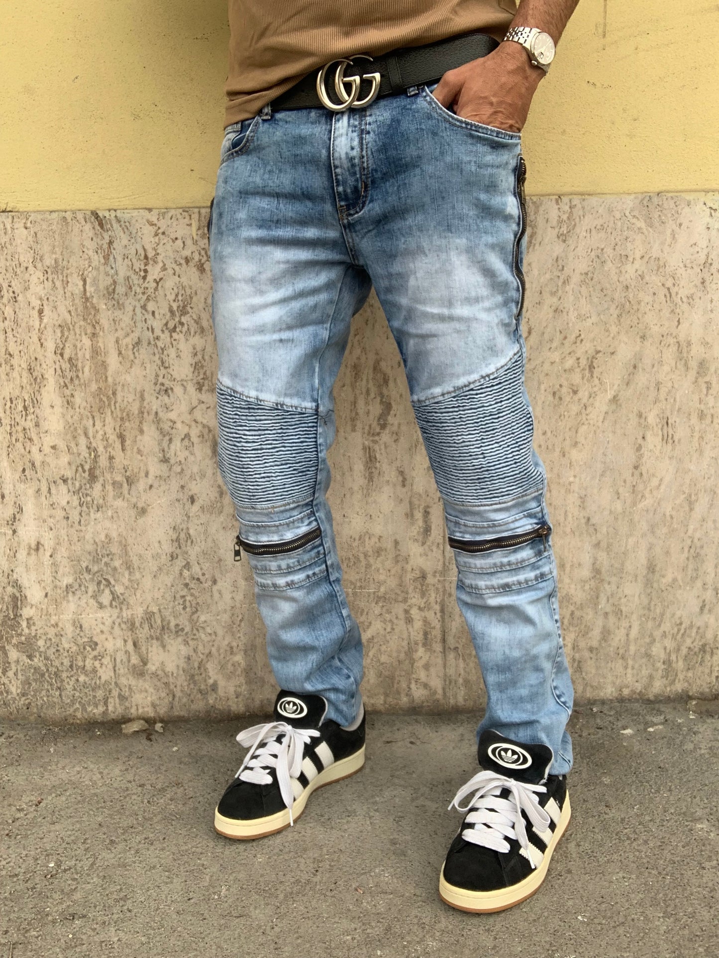 Biker Mood balmain light blue wash