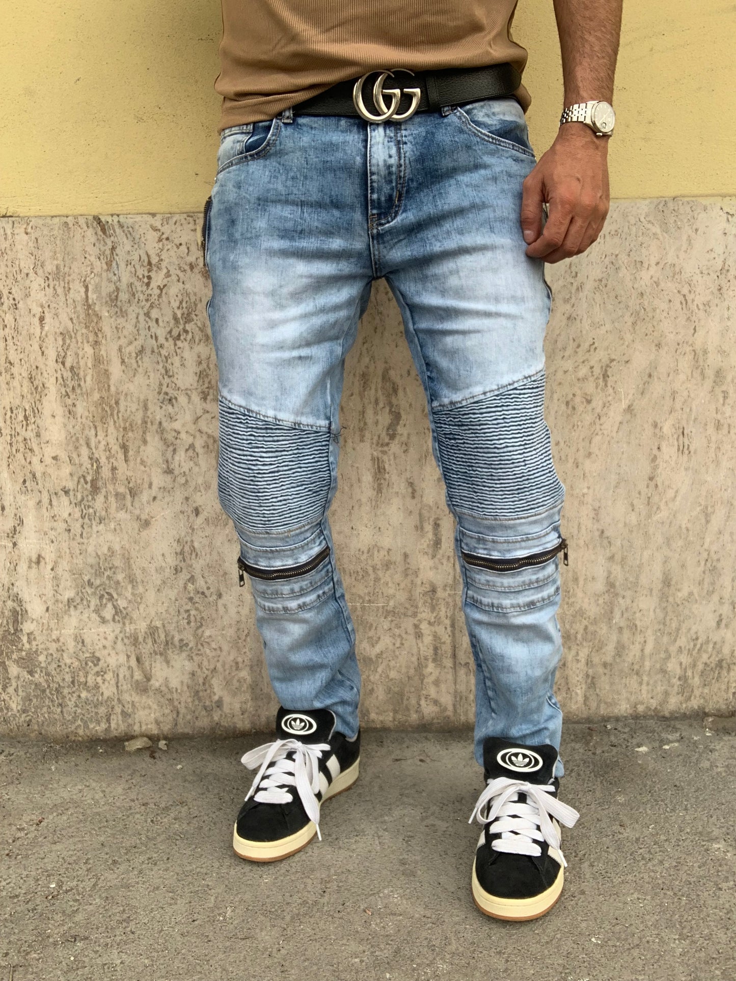 Biker Mood balmain light blue wash