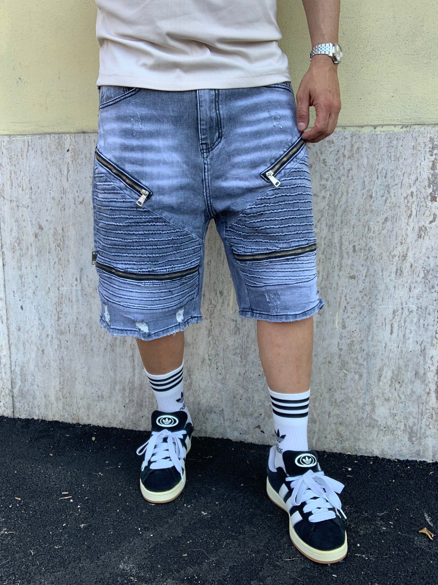 Biker short Grey Mood dnc zip