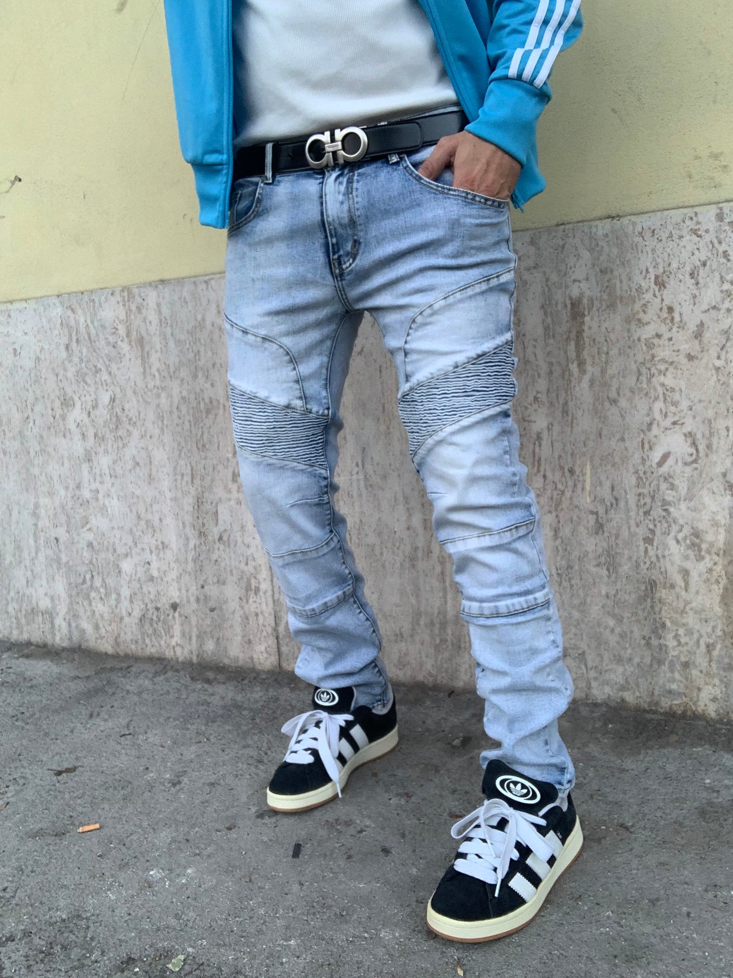 Biker Mood Amiri light blue