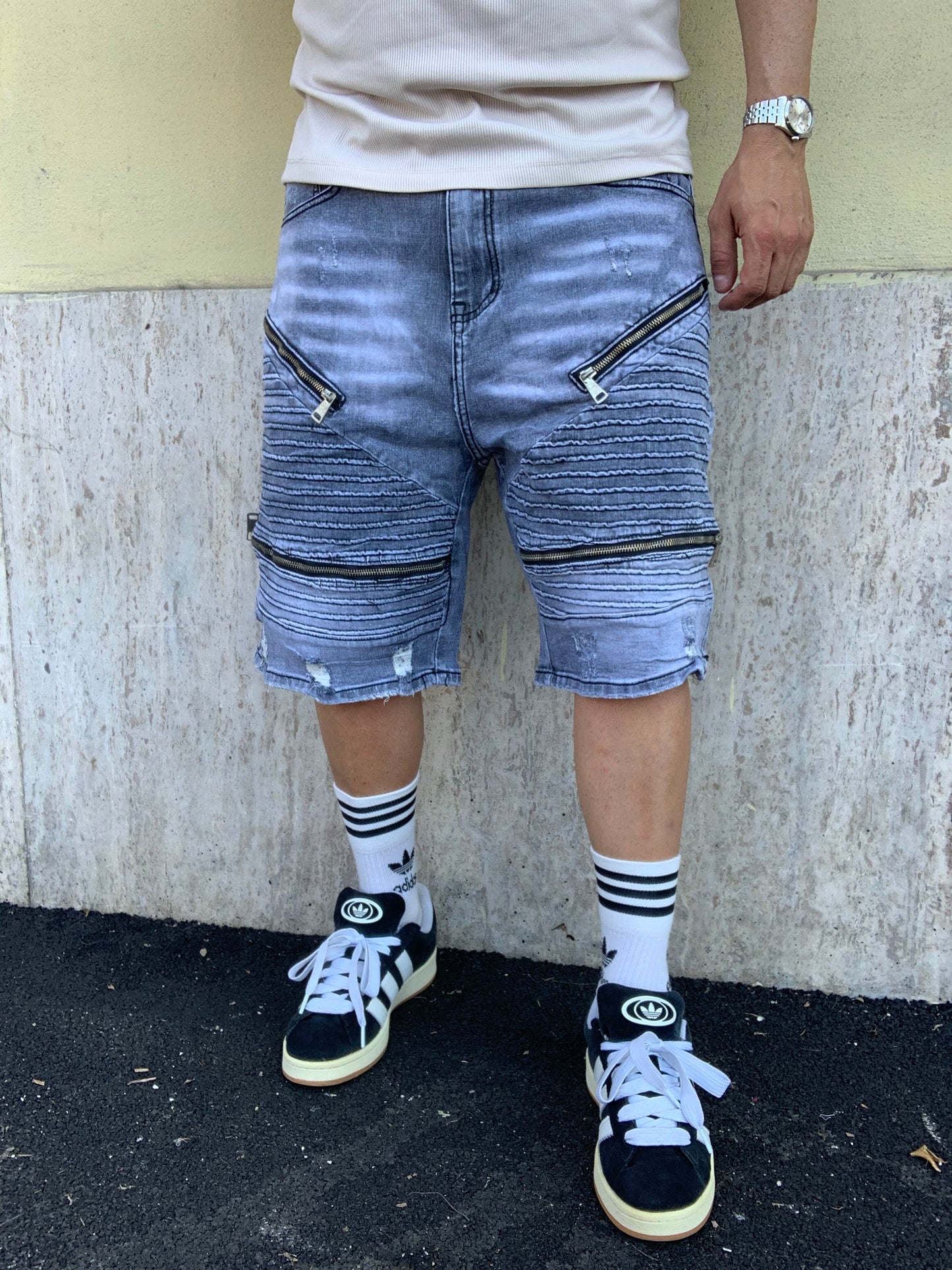 Biker short Grey Mood dnc zip