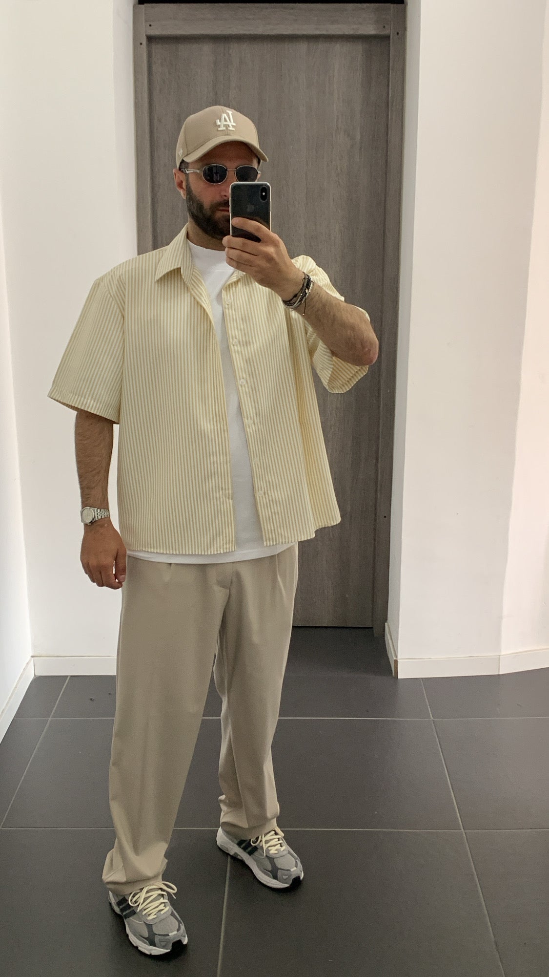 Camicia a righe in cotone