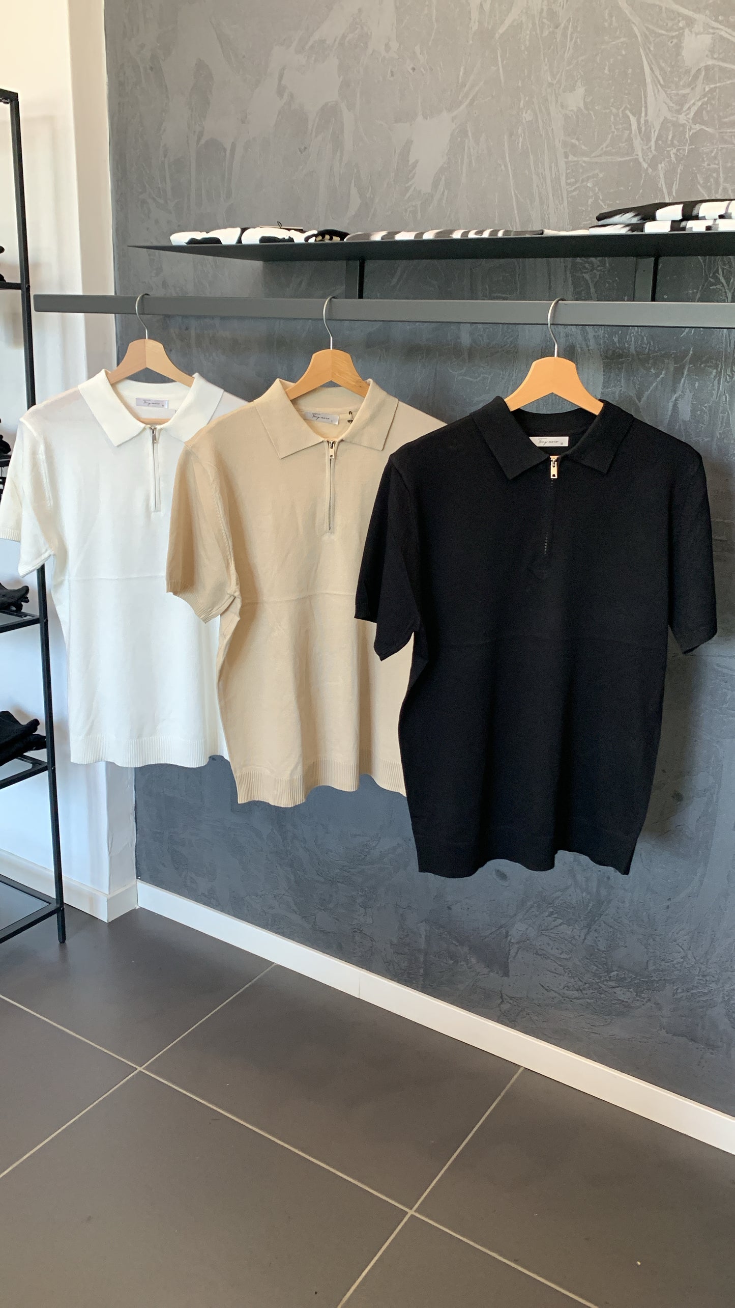 Polo in filo zip