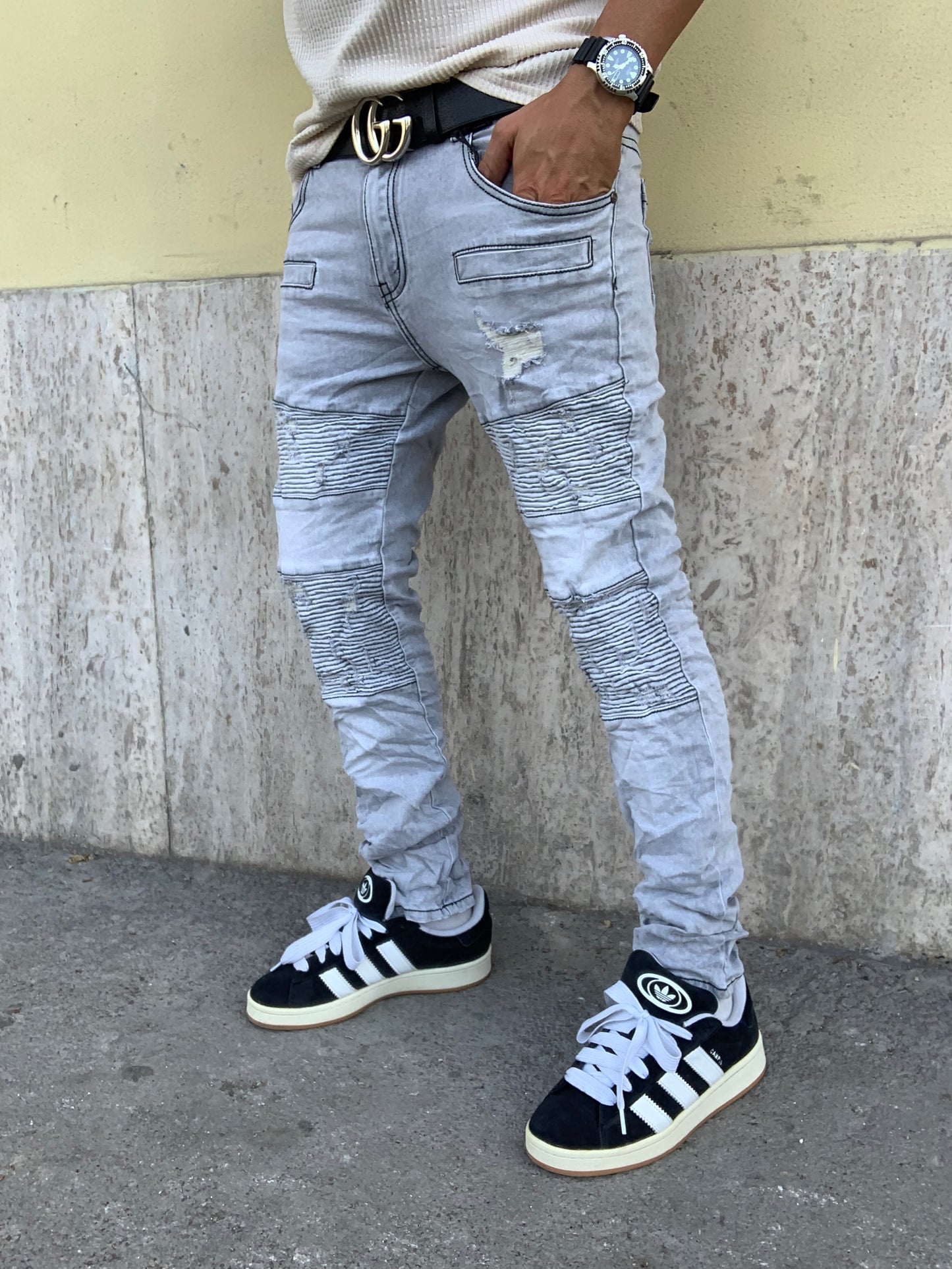 Biker Mood balmain Grey wash