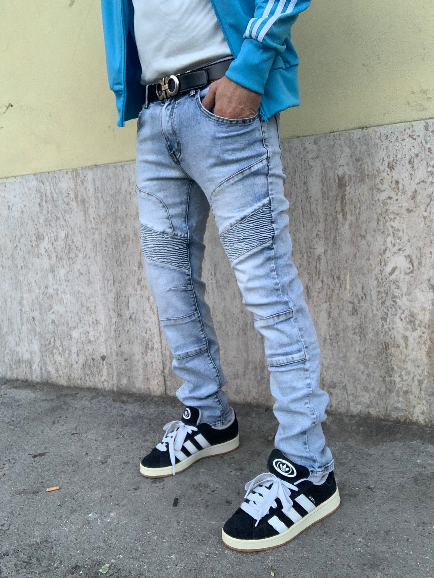 Biker Mood Amiri light blue