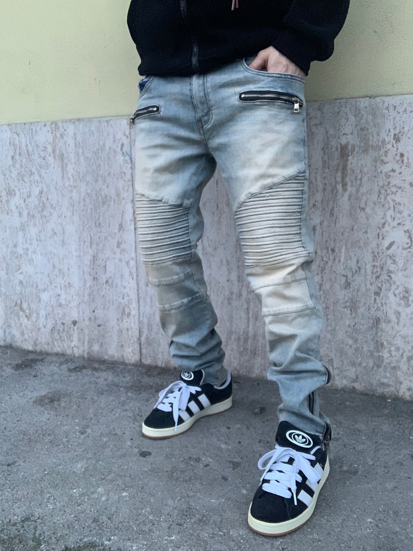 Biker Mood balmain sabbiato zip