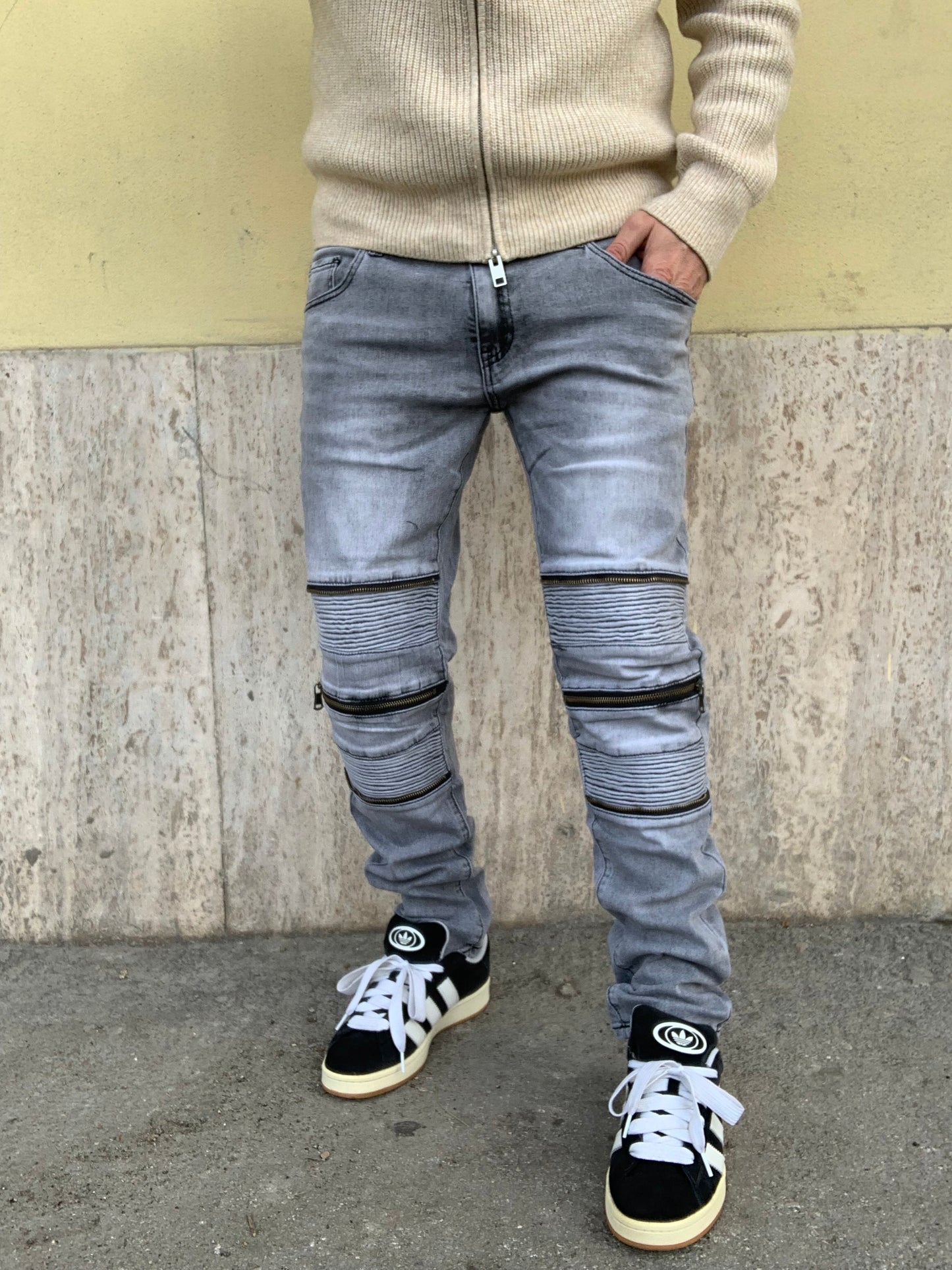 Biker Mood dnc 3 zip Grey