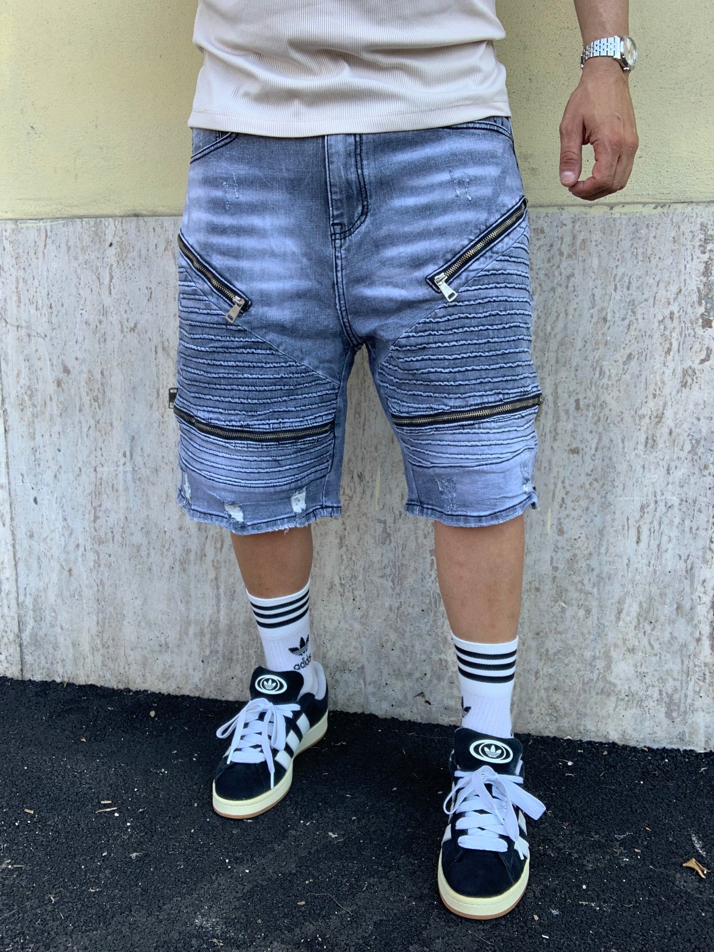 Biker short Grey Mood dnc zip