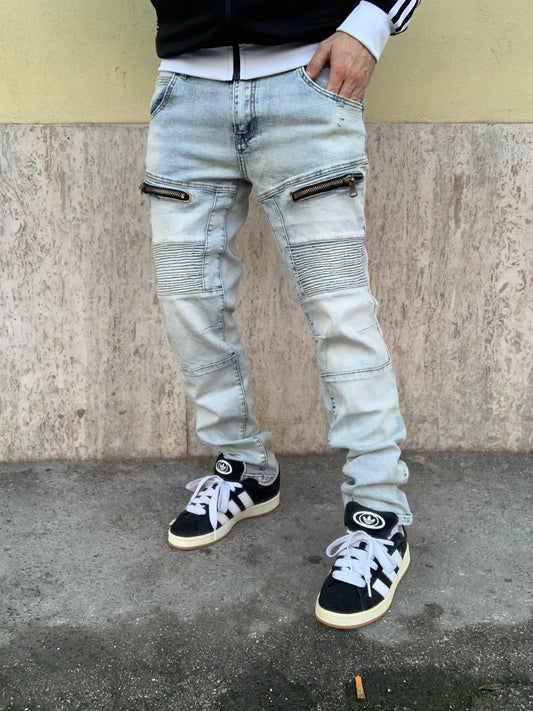 Biker Mood Balenciaga light blue