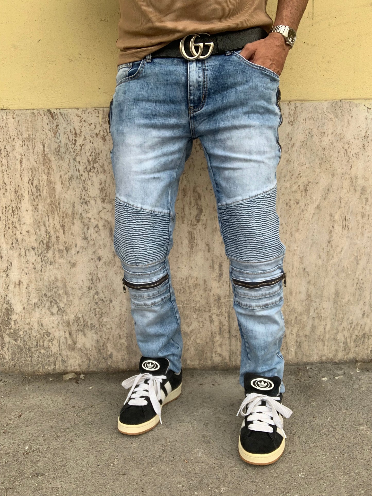 Biker Mood balmain light blue wash